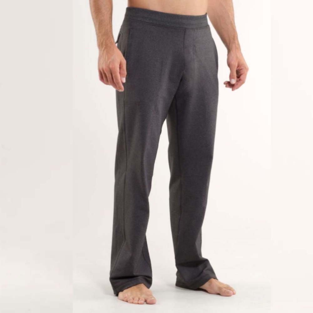 LULULEMON Athletica Heathered Black Kung Fu Men’s Pants Size XL Tall
